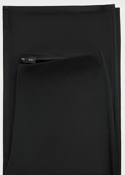 Straight mid-rise pants