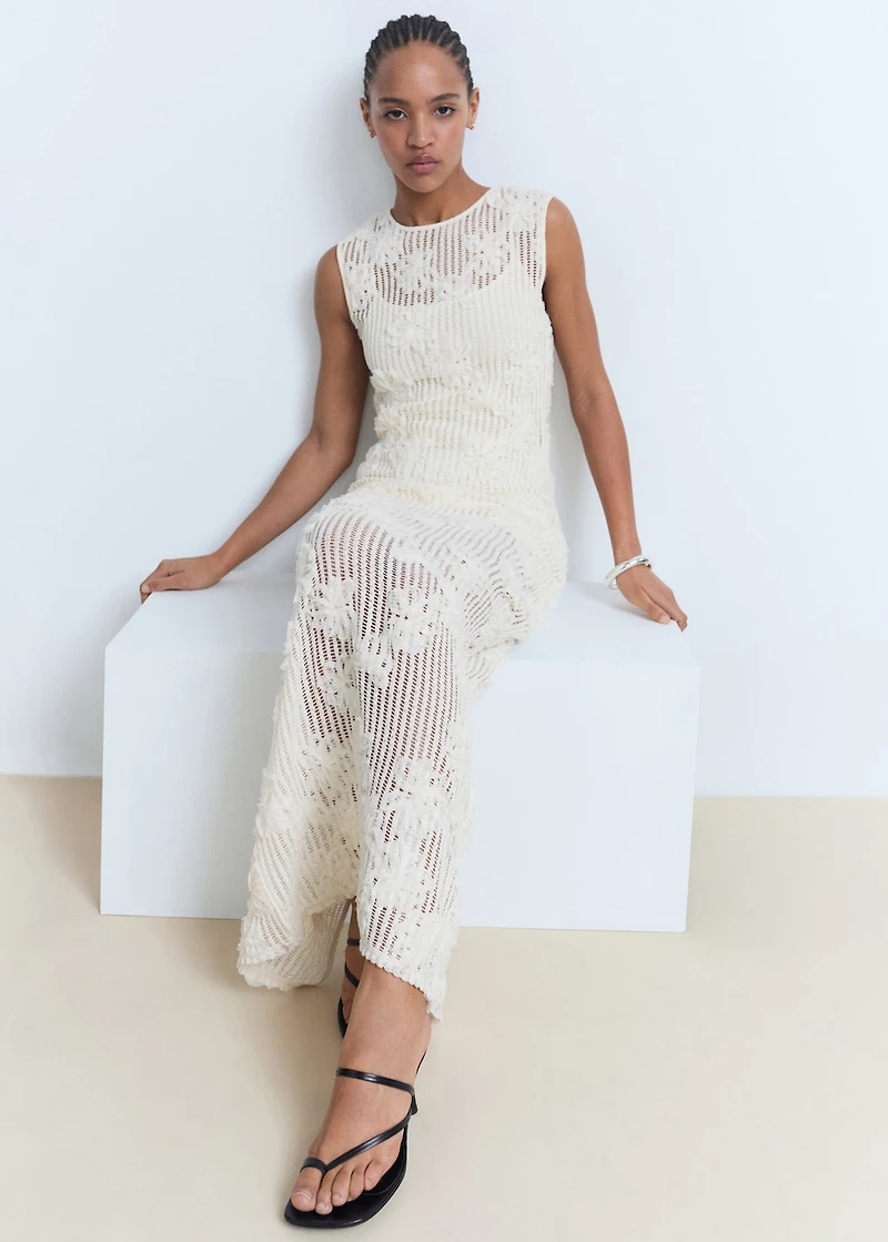 Floral crochet dress