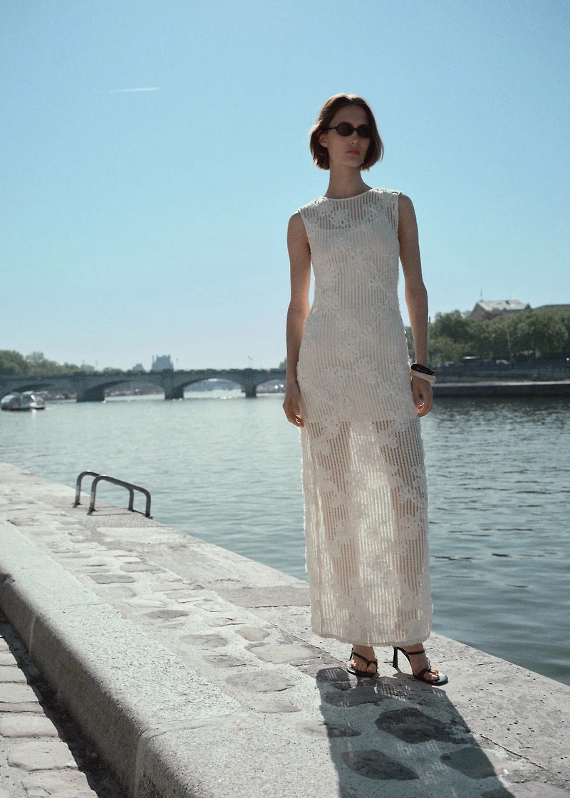 Floral crochet dress