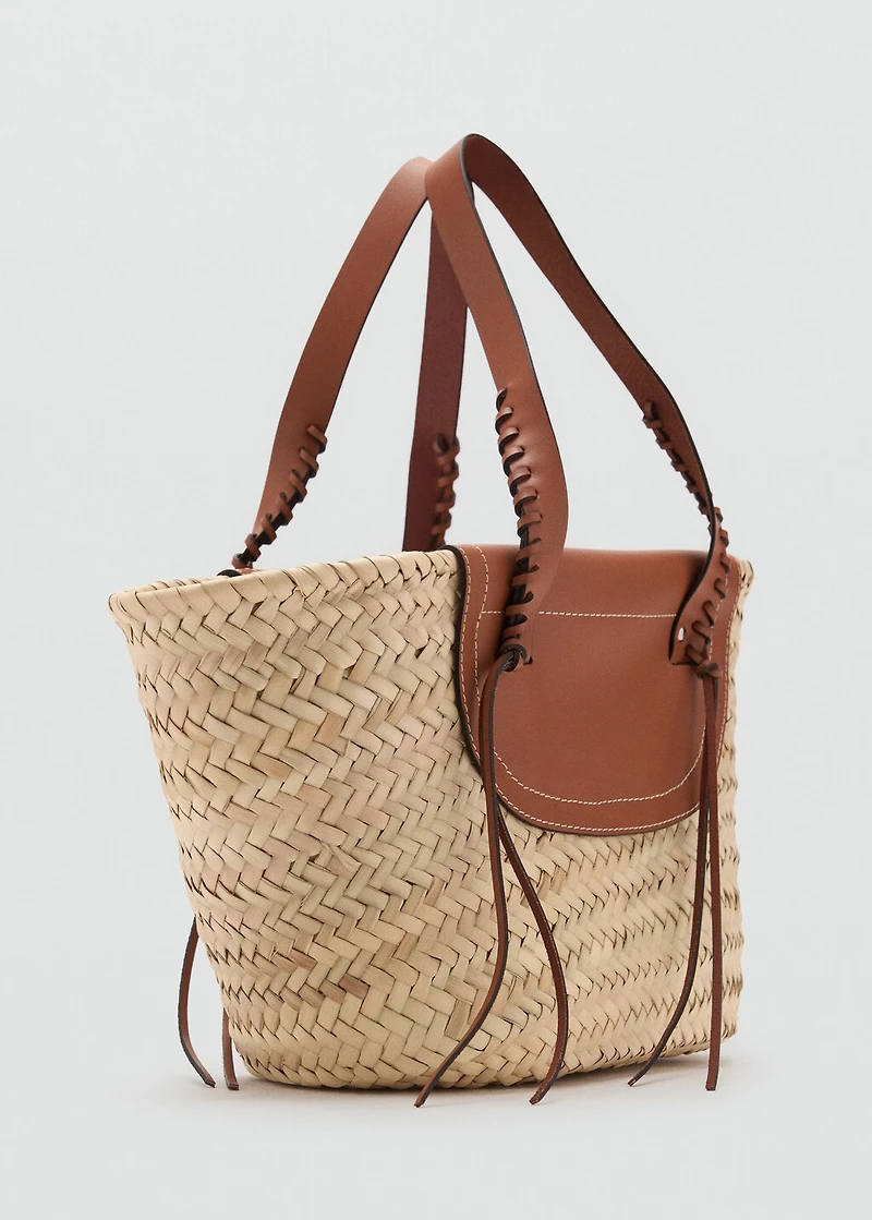 Medium natural fiber tote bag