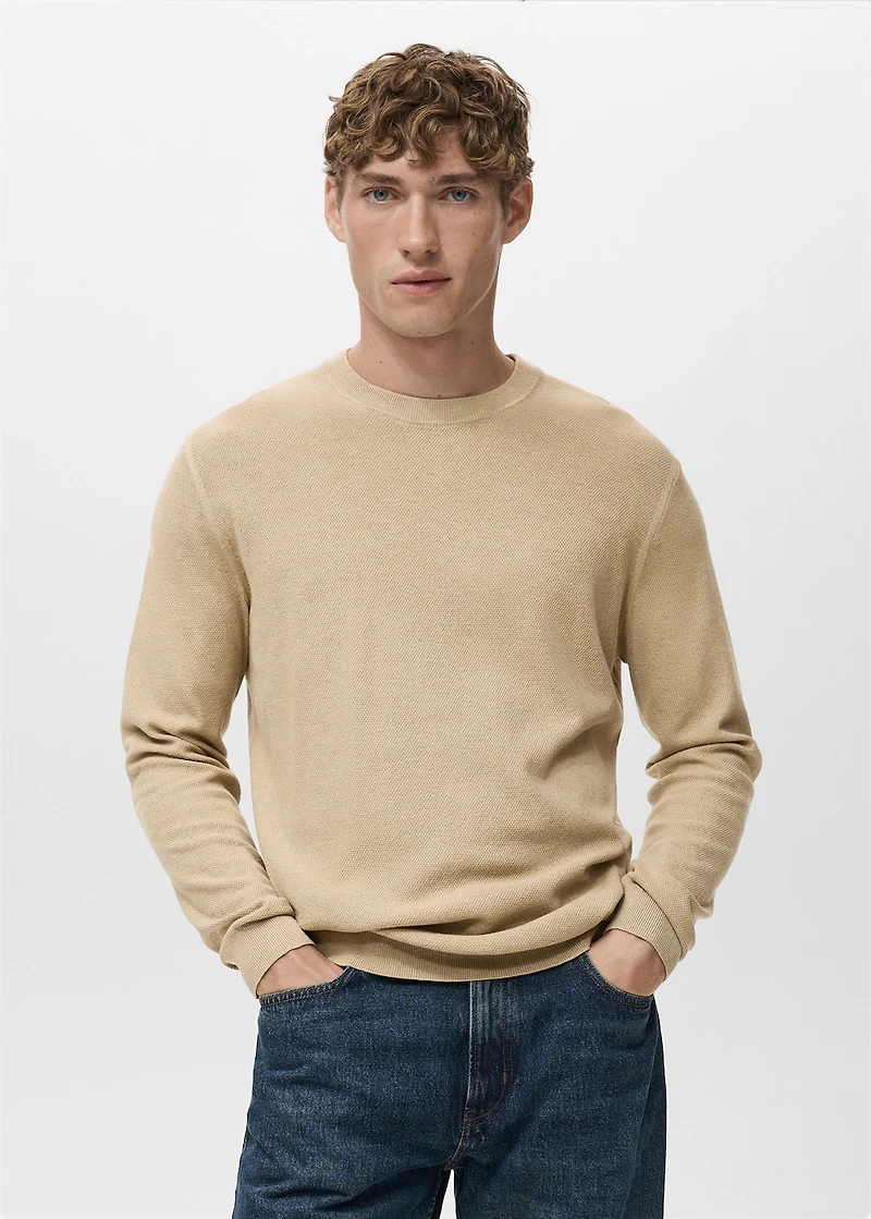 Fine-knit sweater