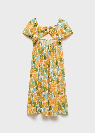 Tropical print dress
