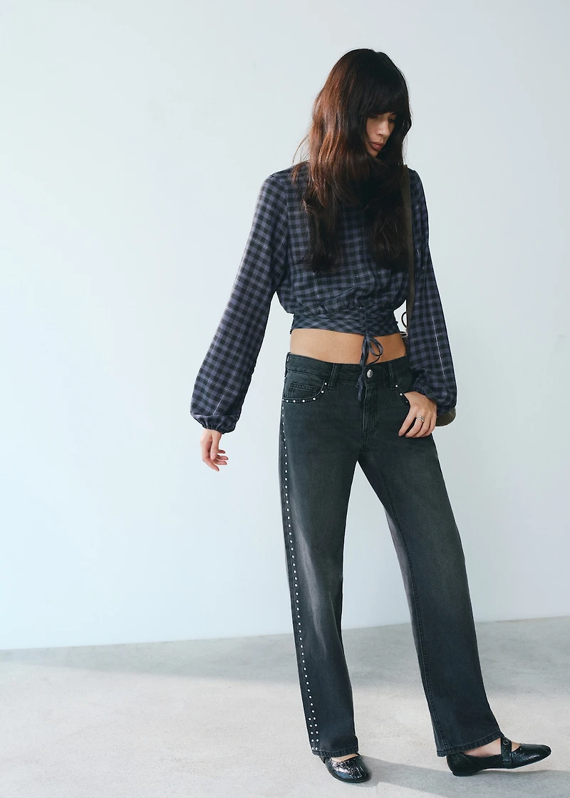 Straight-fit jeans with studs