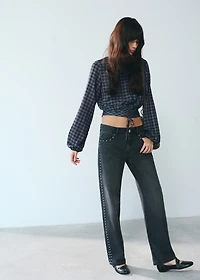 Straight-fit jeans with studs