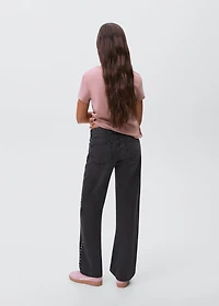 Straight-fit jeans with studs
