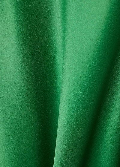 Satin-effect dress with corset neckline