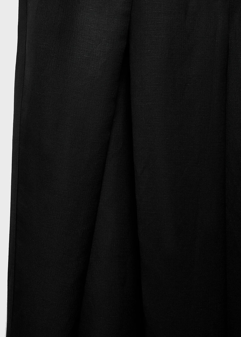 Wide leg pleated pants
