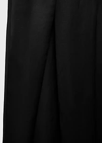 Wide leg pleated pants