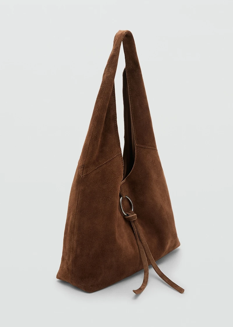 Leather tote bag