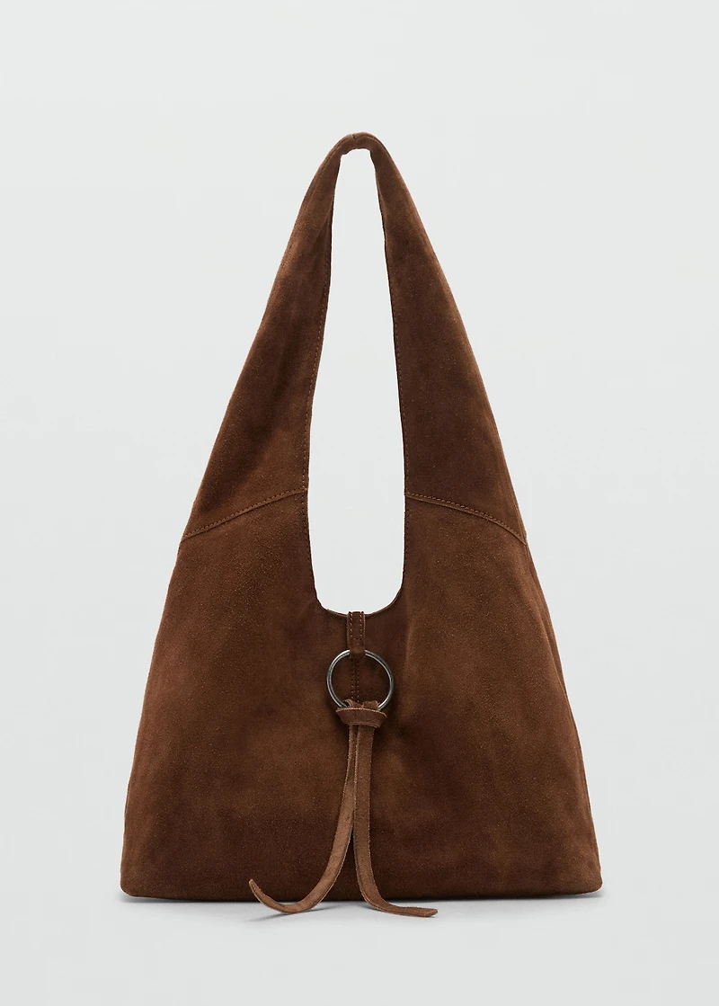 Leather tote bag