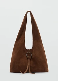 Leather tote bag