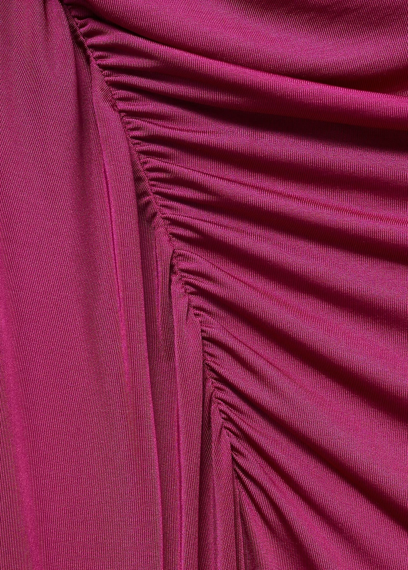 Draped strapless dress