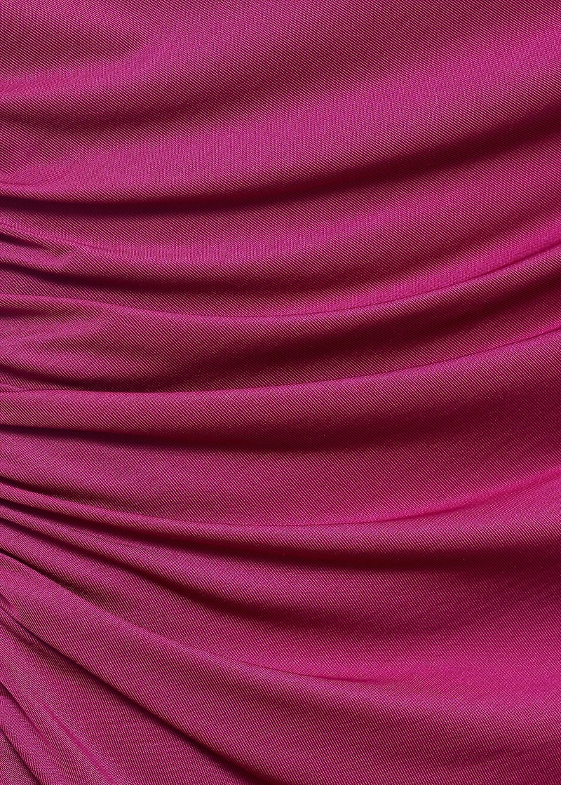 Draped strapless dress