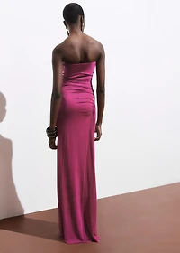 Draped strapless dress
