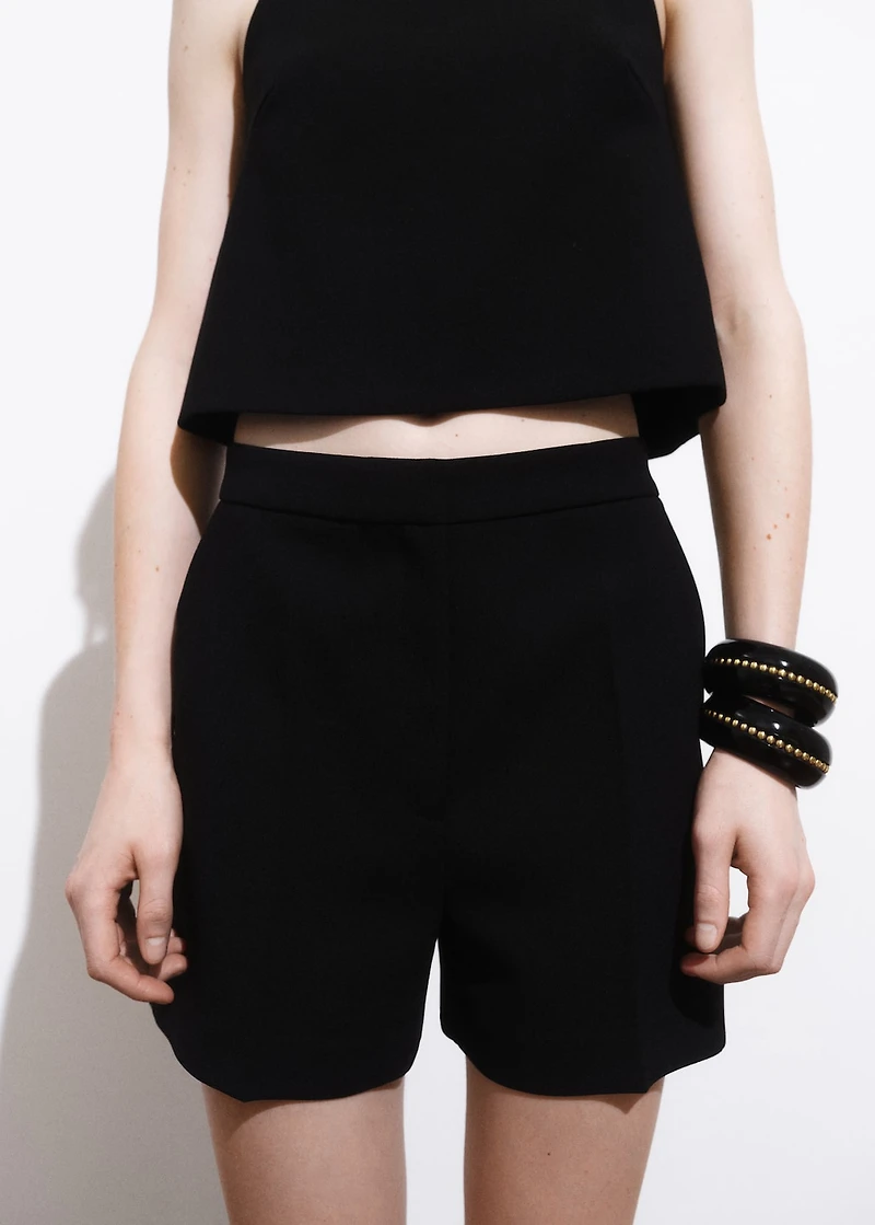 Straight mid-rise shorts