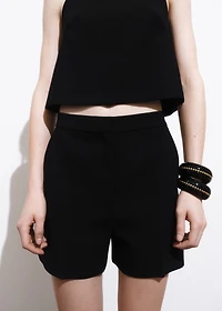 Straight mid-rise shorts