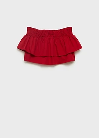 Strapless top with ruffle
