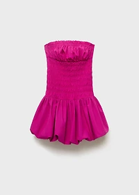 Short gathered balloon dress