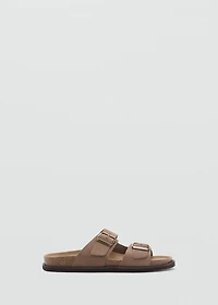 Buckles leather sandal
