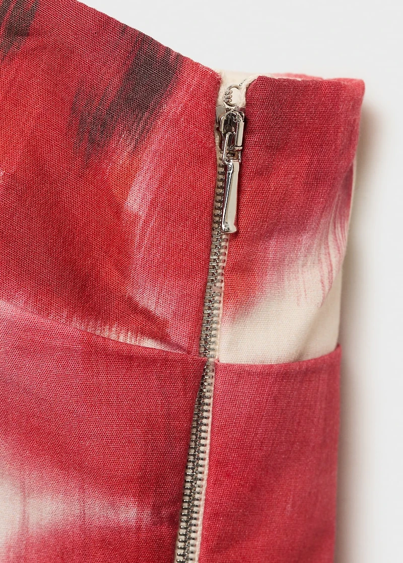 Floral-print bandeau top