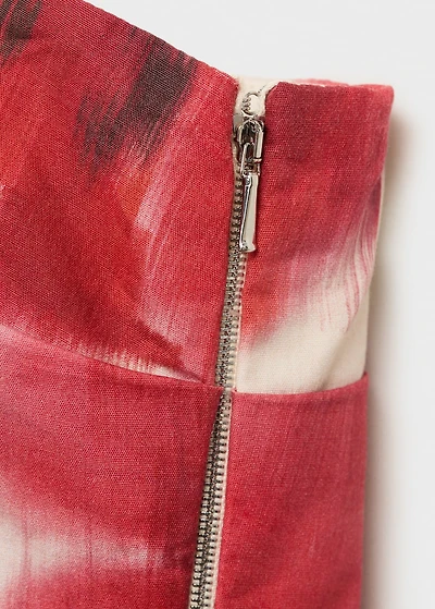 Floral-print bandeau top