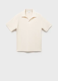 Regular-fit textured polo shirt
