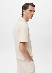 Regular-fit textured polo shirt