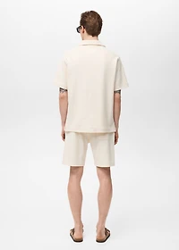 Regular-fit textured polo shirt