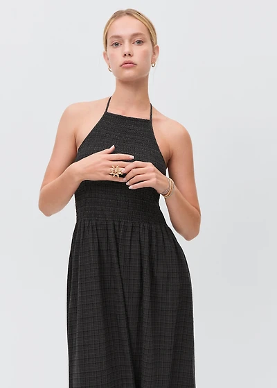 Long halter-neck dress