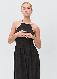 Long halter-neck dress