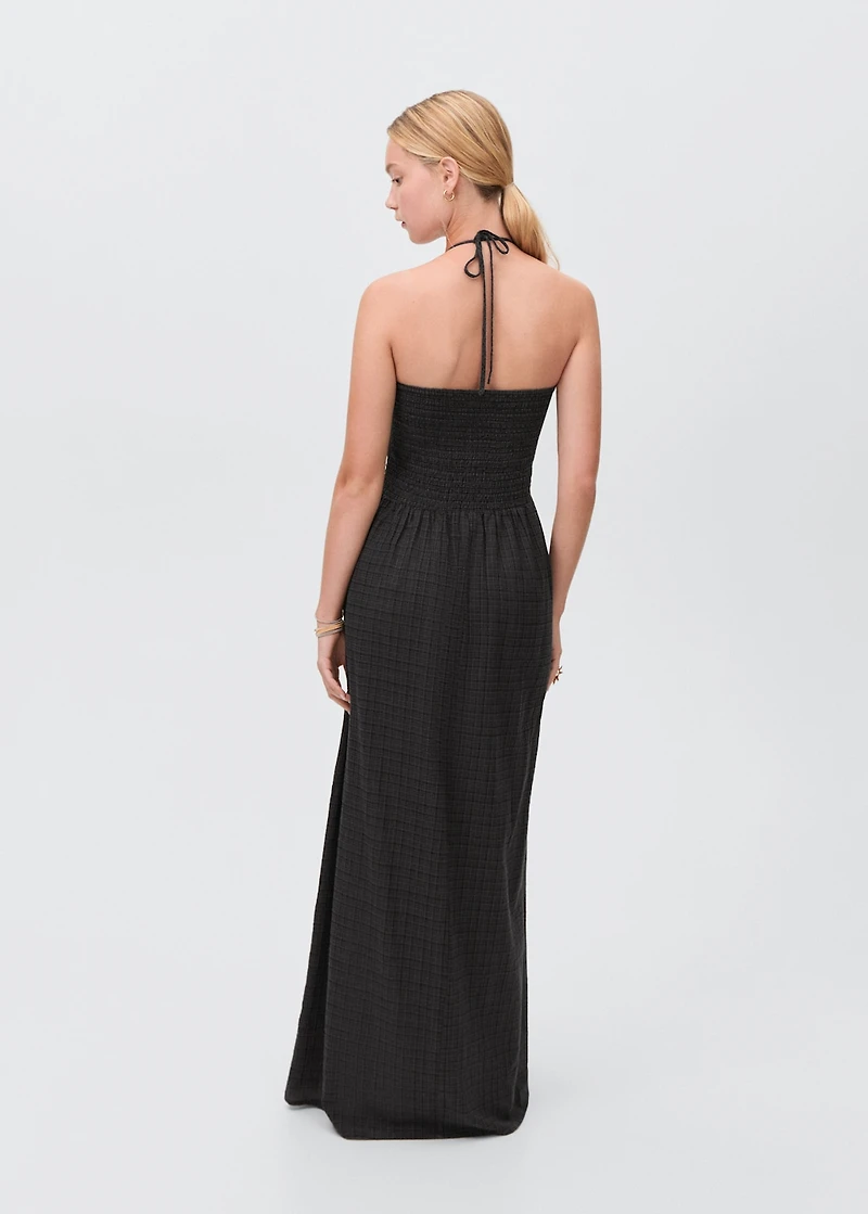 Long halter-neck dress