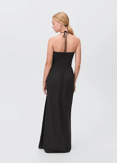 Long halter-neck dress