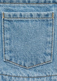 Frills denim dungarees