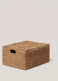 Small braided basket with handles