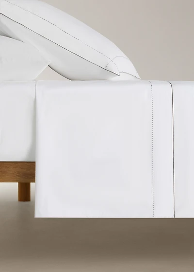 200-thread count percale cotton top sheet for 90 cm bed