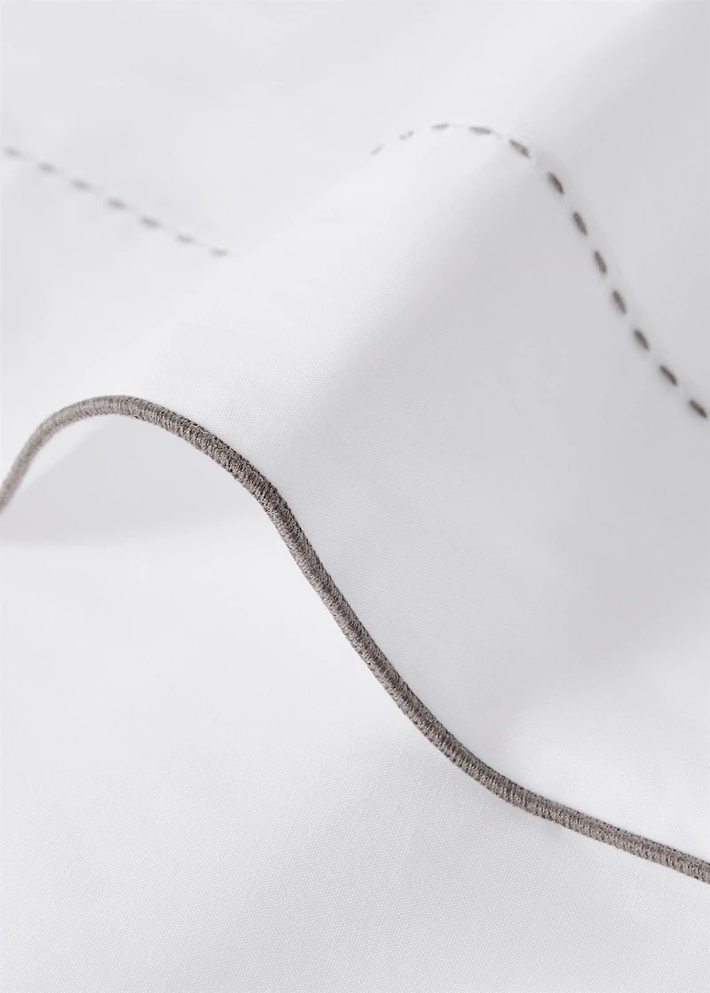 200-thread count percale cotton top sheet for 90 cm bed