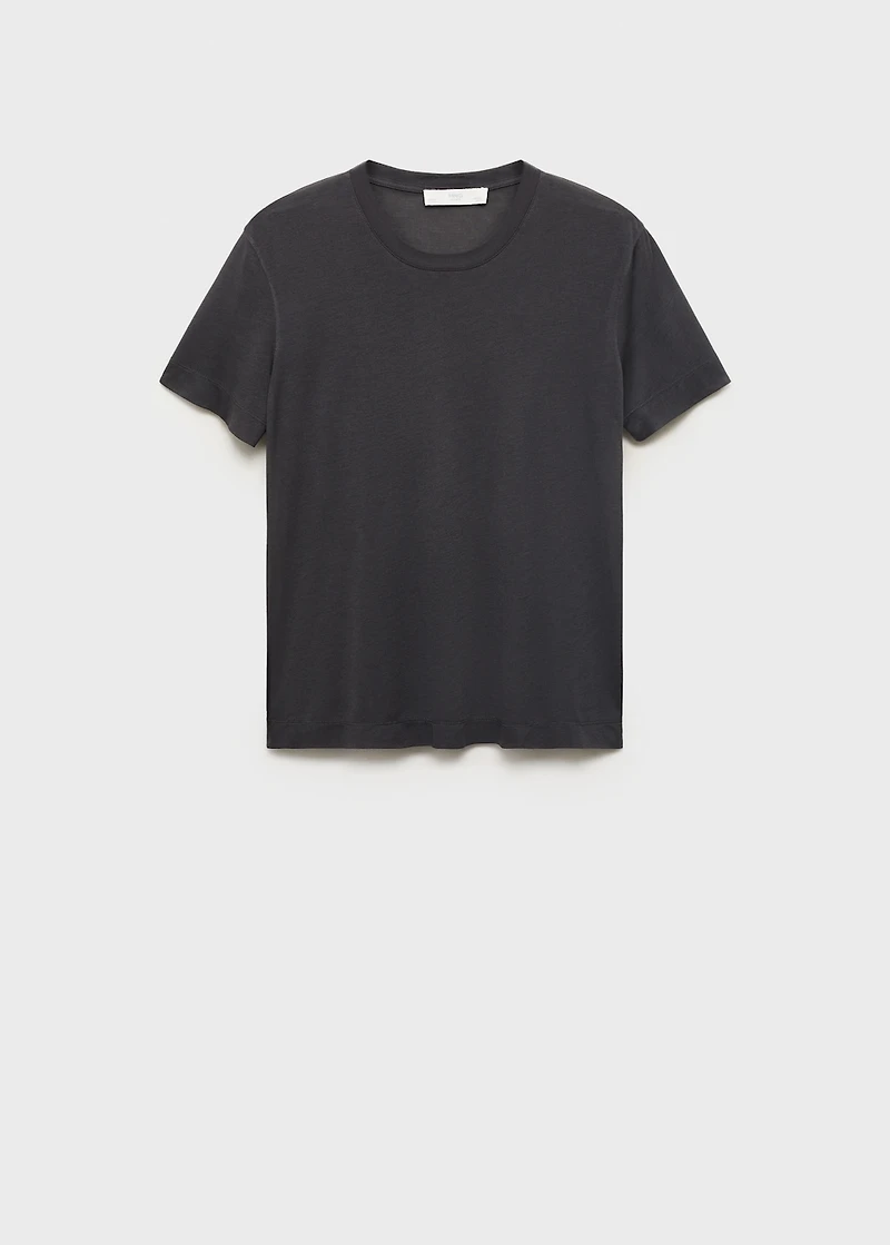 Short-sleeved micro-modal pajama top