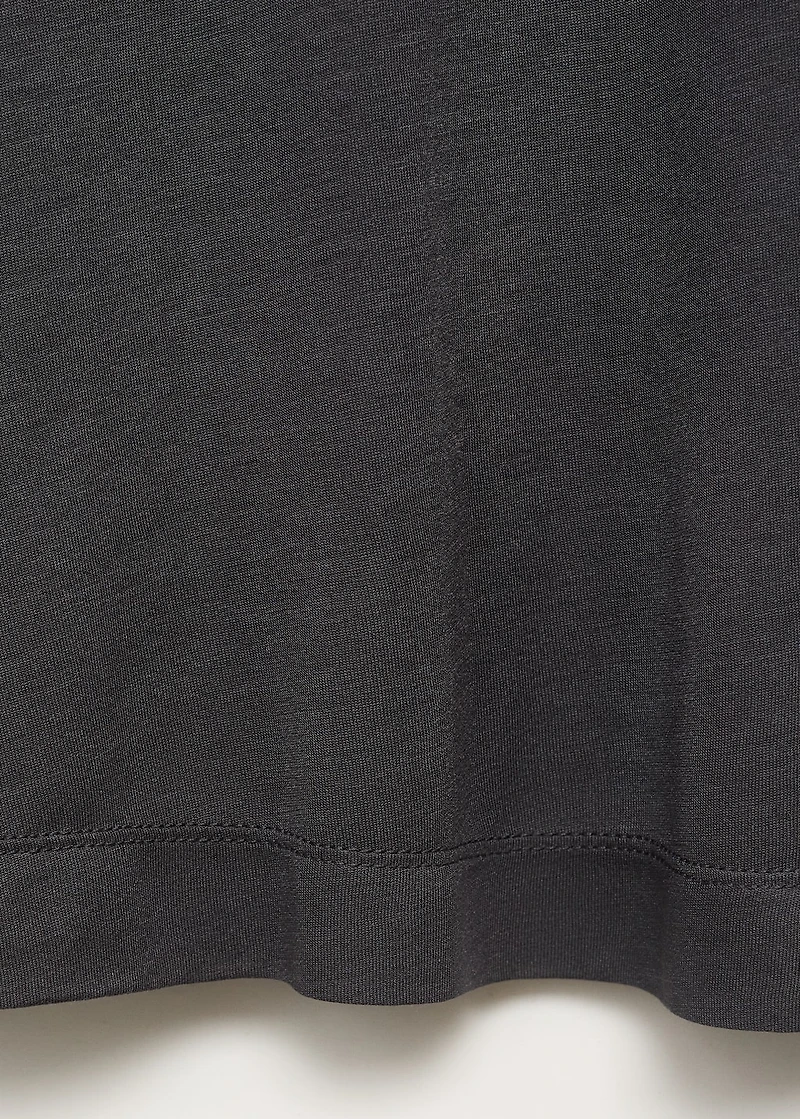 Short-sleeved micro-modal pajama top