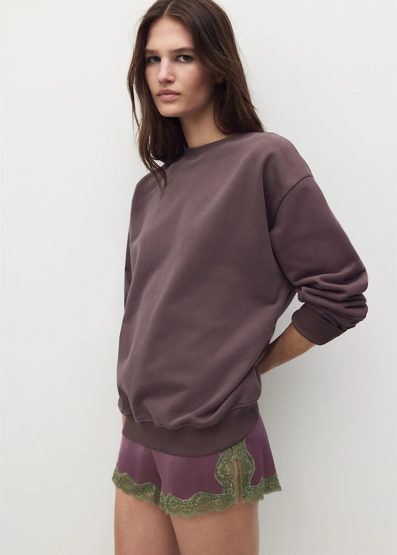 Plain organic cotton sweatshirt