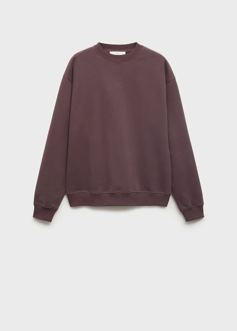 Plain organic cotton sweatshirt