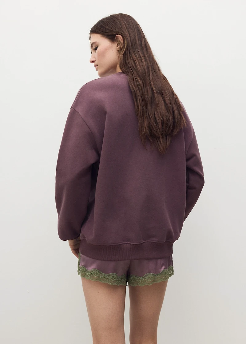 Plain organic cotton sweatshirt