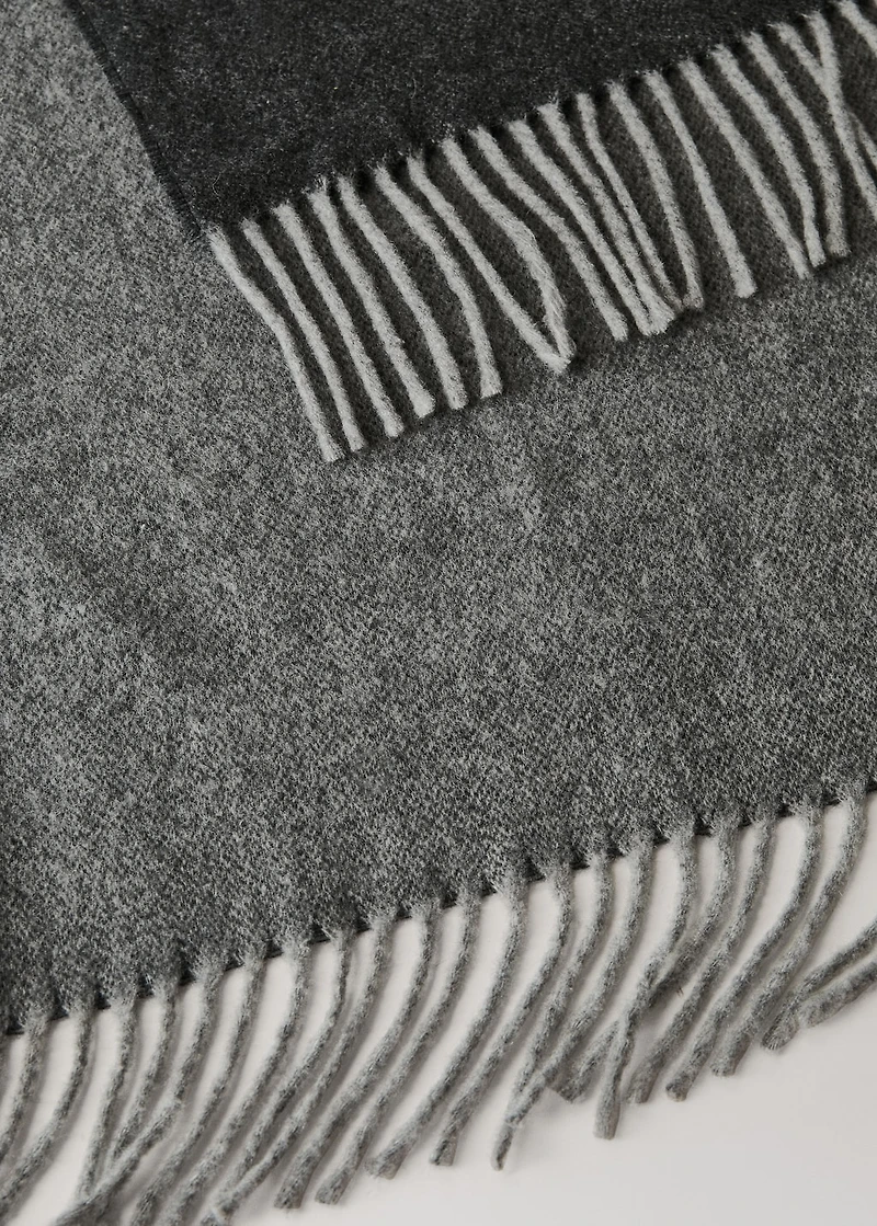 100% cashmere two-tone blanket