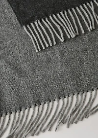 100% cashmere two-tone blanket