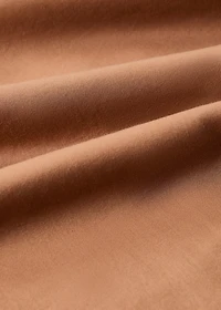 Washed cotton satin fitted sheet for 90 cm bed