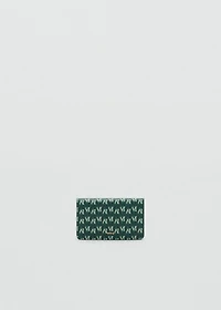 Small wallet with logo print