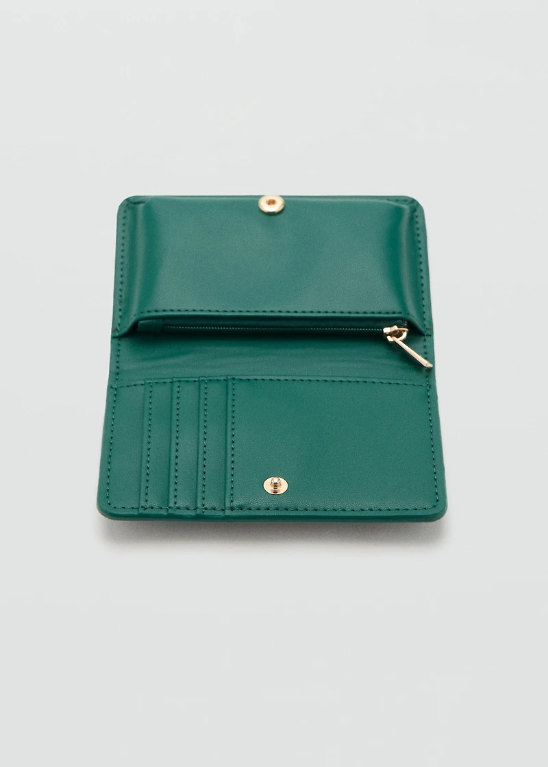 Small wallet with logo print