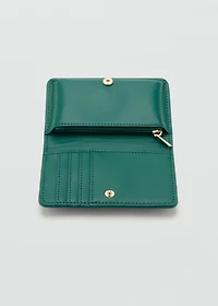 Small wallet with logo print