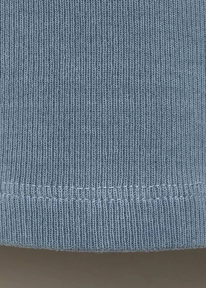 Ribbed cotton-blend top