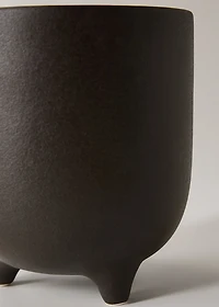 Small matte-finish stoneware planter