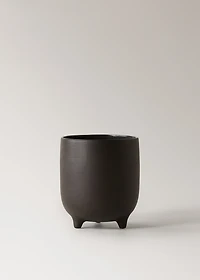 Medium matte-finish stoneware planter